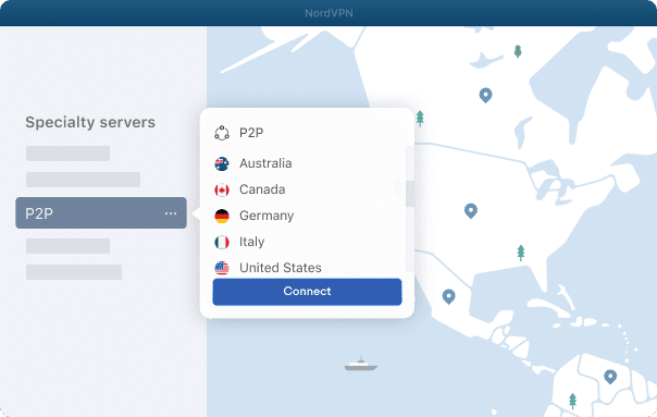 KemitVPN Windows application interface displayed on a desktop monitor with a blue-themed background showing connection status and server selection options, conveying a sense of security and advanced technology. The environment appears modern and professional. No visible text in the image.